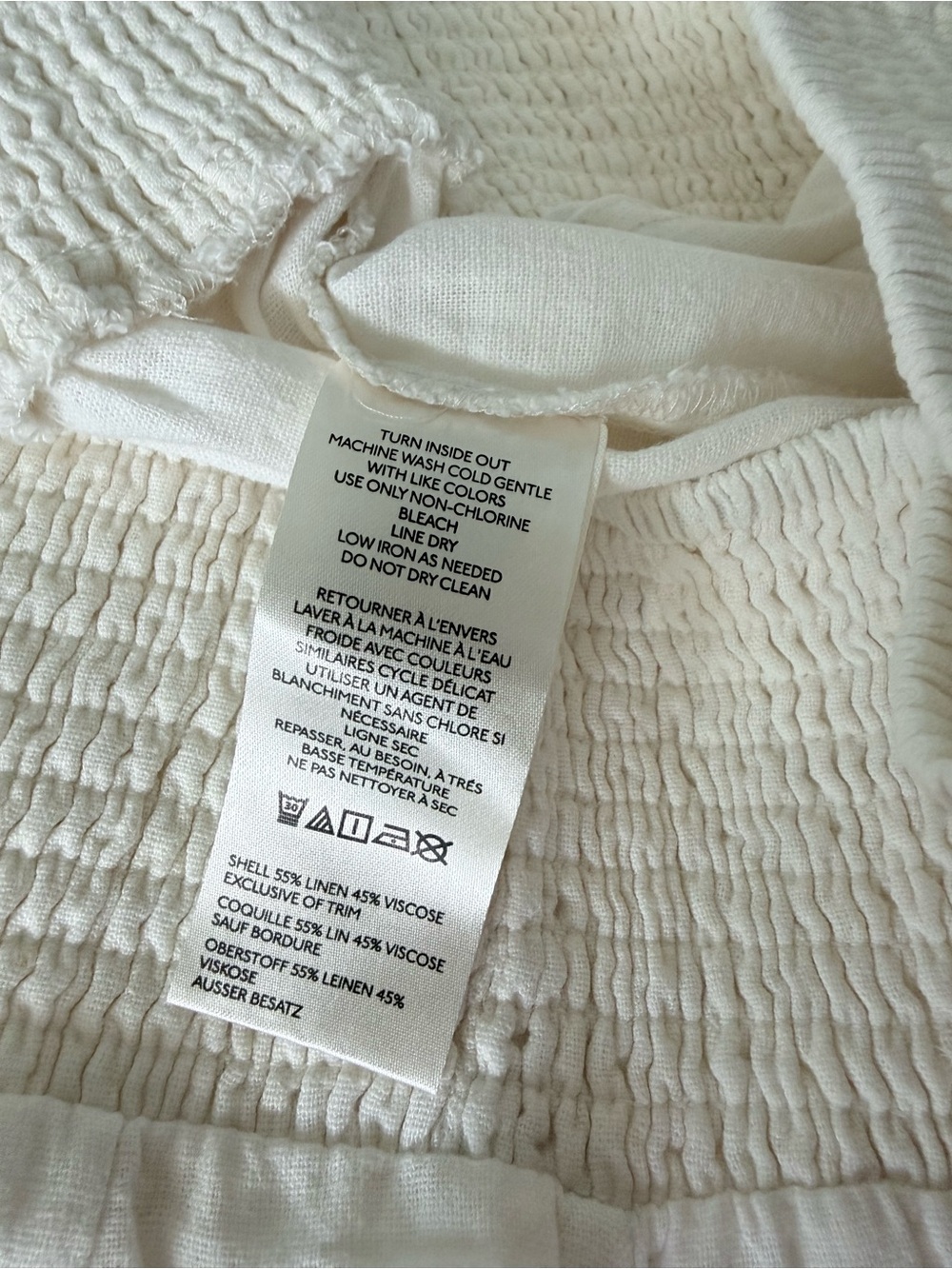 Anthropologie Reese Linen Blend Pull On Barrel Pants Pilcro Vanilla Small - Picture 8 of 9